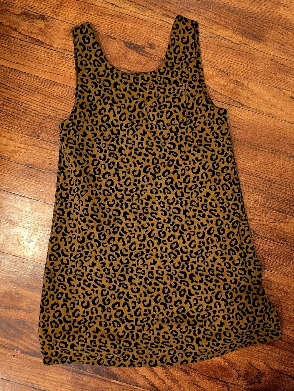 Old Navy Girls' Tank Dress in Brown And Black Leopard Print